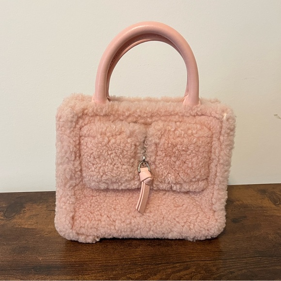 Brandon Blackwood Pink Kuei Shearling Bag - Picture 1 of 5